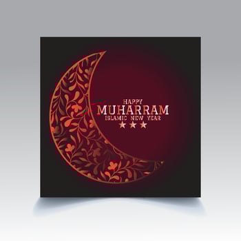 Happy Muharram Template Design vector