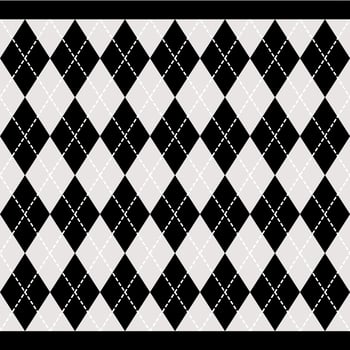 geometric pattern black and white argyle vector