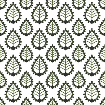 Seamless, repeat pattern,  Fat vector texture ceramic leaf image.