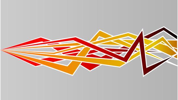 Automotive art geometric stripe sticker. Truck or car or vehicle abstract stripes. Zigzag pulse backdrop. vector