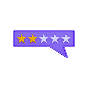 3d two star rating png