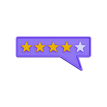 3d four star rating png