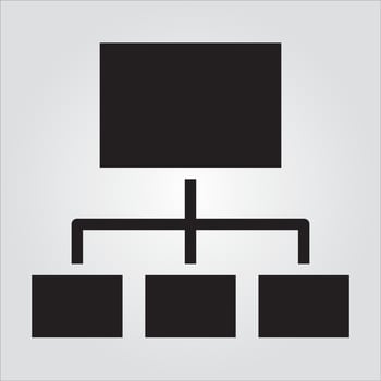 Isolated Network Computer Component Glyph EPS 10 Graphic vector