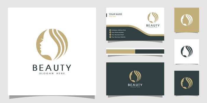 beauty nature logo vector design premium