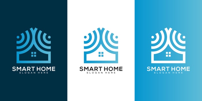 smart home logo vector design template