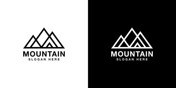 mountain logo vector design emblem