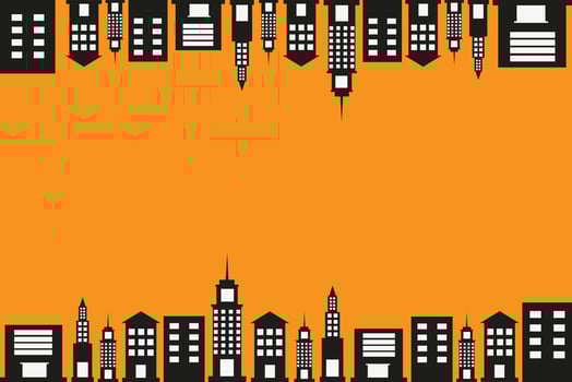 upside down city background, parallel world. vector