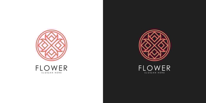 nature flower logo premium vector