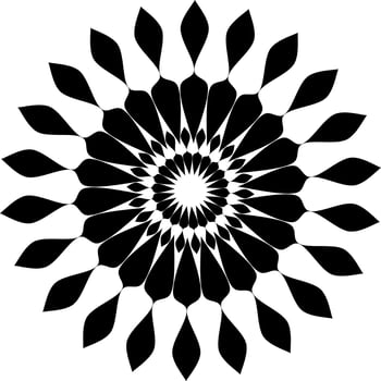abstract black and white geometric mandala vector