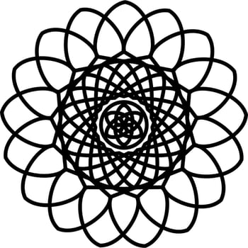 abstract black and white geometric mandala vector