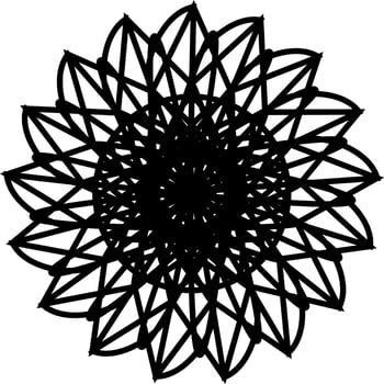 abstract black and white geometric mandala vector
