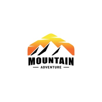 mountain logo vector design emblem