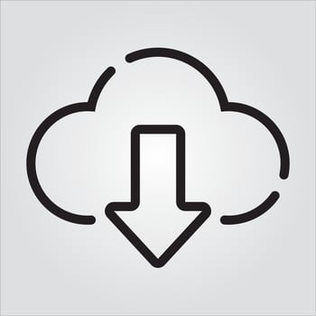 Isolated Downloading Computer Component Outline EPS 10 Graphic vector
