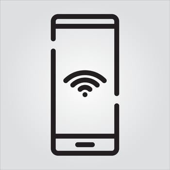 Isolated Smartphone Computer Component Outline EPS 10 Graphic vector