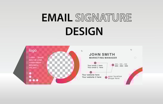 Modern business email signature and personal email footer template design vector