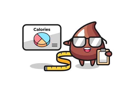 Illustration of choco chip mascot as a dietitian vector
