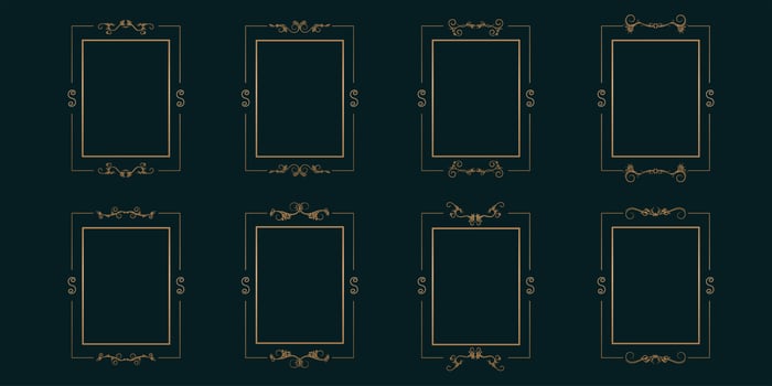 Classic ornamental decorative frames floral design vector