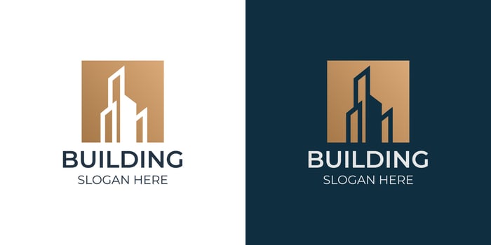 minimalist building design logo set vector