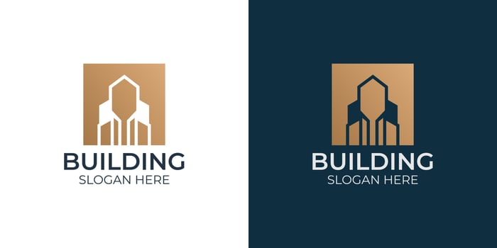 minimalist building design logo set vector