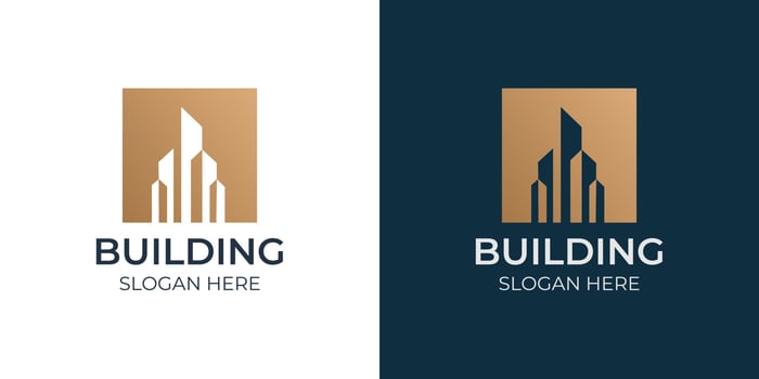 minimalist building design logo set vector