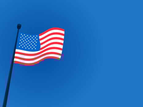 American flag waving beautifully vector