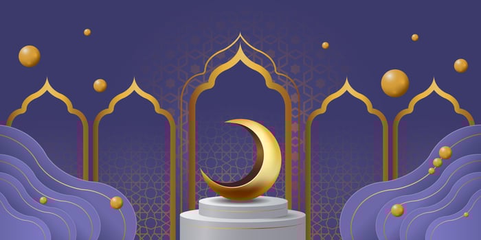 ramadan kareem banner background design illustration vector
