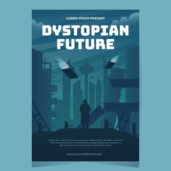 Dystopian Future Poster Template vector