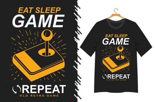 game typography t shirt design vector