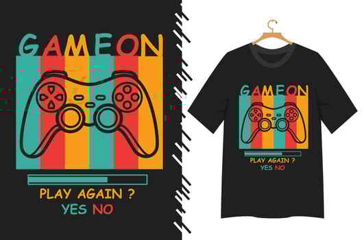 game typography t shirt design vector