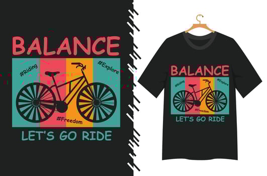 bicycle illustration for t shirt design vector