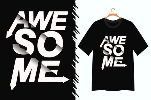 awesome typography t shirt design vector