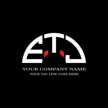 ETJ letter logo creative design with vector graphic