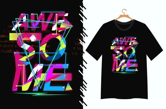awesome typography t shirt design vector