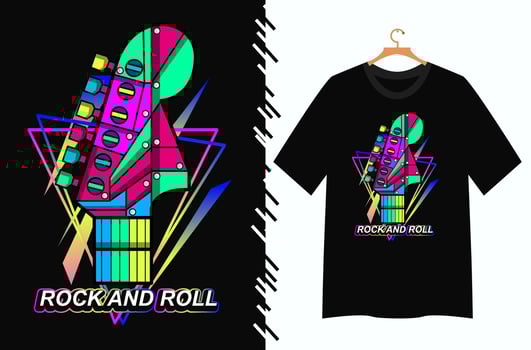music illustration for t shirt design vector