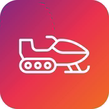 Snowmobile Vector Icon Design Illustration