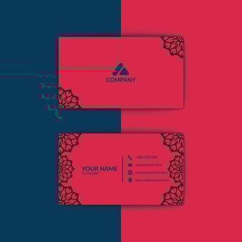 visiting card design with unique concept vector