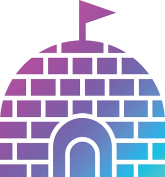 Igloo Vector Icon Design Illustration