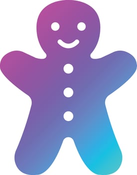 Gingerbread Vector Icon Design Illustration