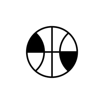 Basketball Solid Line Icon Vector Illustration Logo Template. Suitable For Many Purposes.