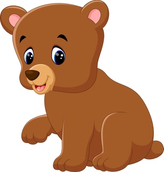Cartoon funny bear vector