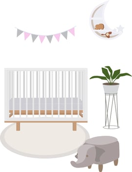 Nursery home decor vector