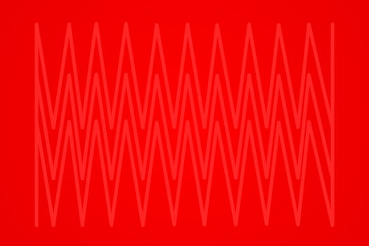 Background is rosy red with a repeating zigzag line pattern vector