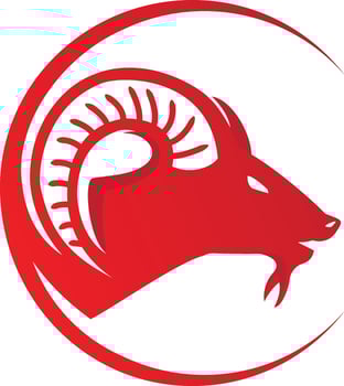 Side view goat head logo vector