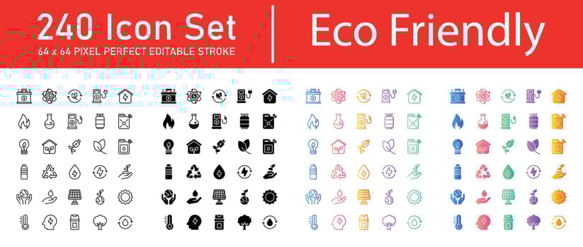 Eco Friendly Icon Pack vector