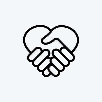 Icon Deal. suitable for education symbol. line style. simple design editable. design template vector. simple illustration vector