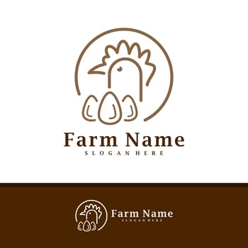 Chicken Farm logo design vector, Creative Chicken Farm logo concepts template illustration. vector