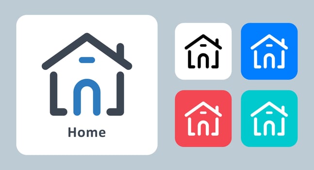 Home icon - vector illustration . Home, House, Building, Property, Apartment, Real estate, Architecture, Construction, line, outline, flat, icons .