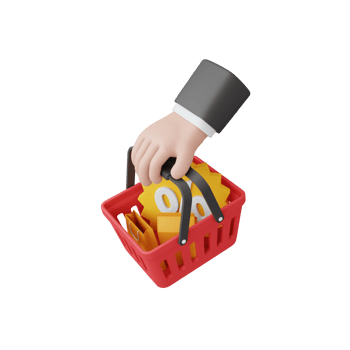 3d rendering shopping isolated. useful for e-commerce or business online design illustration premium png