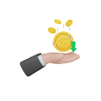 3d rendering cashback isolated. useful for e-commerce or business online design illustration premium png