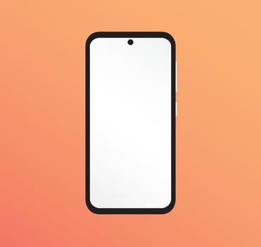 Illustration Modern Smartphone Device Buttons Template Isolated Touchscreen White Display Technology Equipment Icon Concept UI Business Office Electronic Web Element Presentation Tech Mockup vector